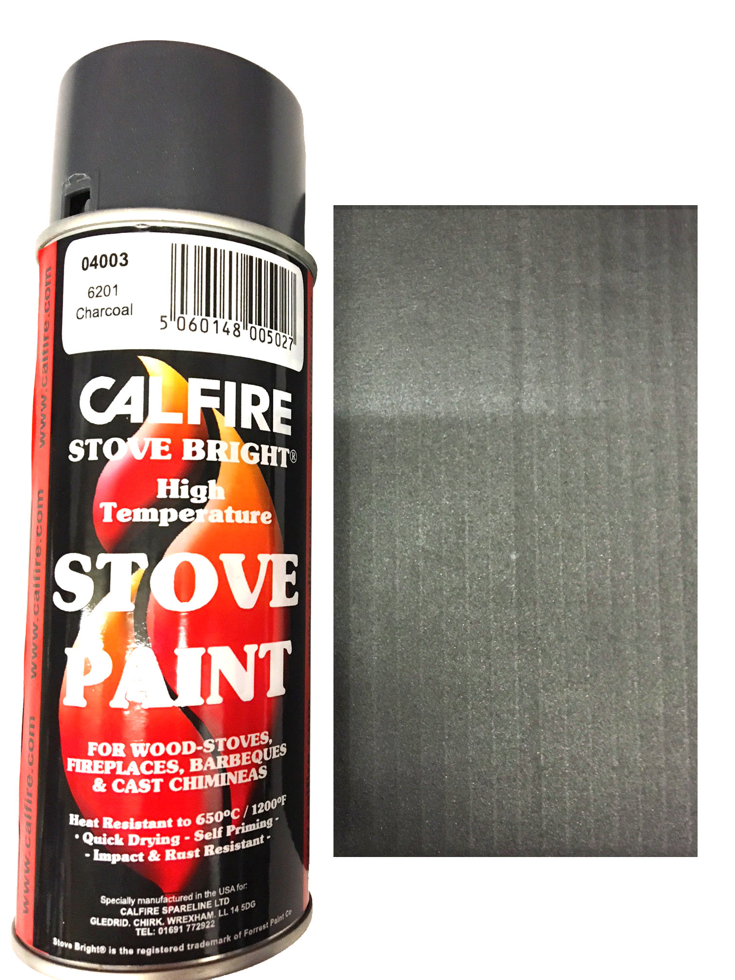Calfire Charcoal Aerosol Stove Paint